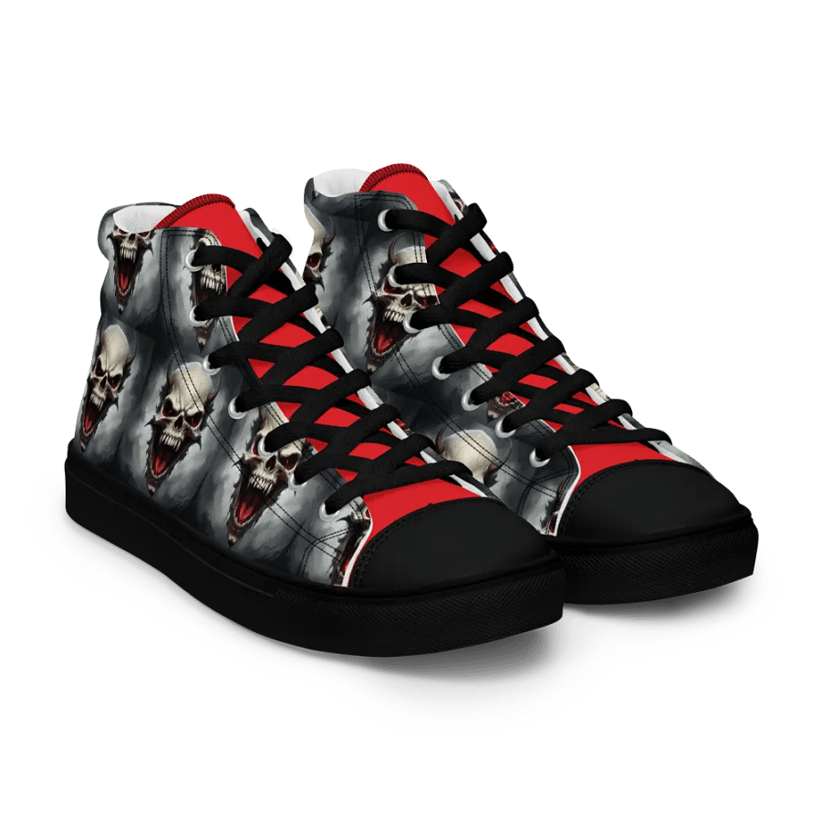 Demon Skull Men's High Top Canvas Shoes product image (12)