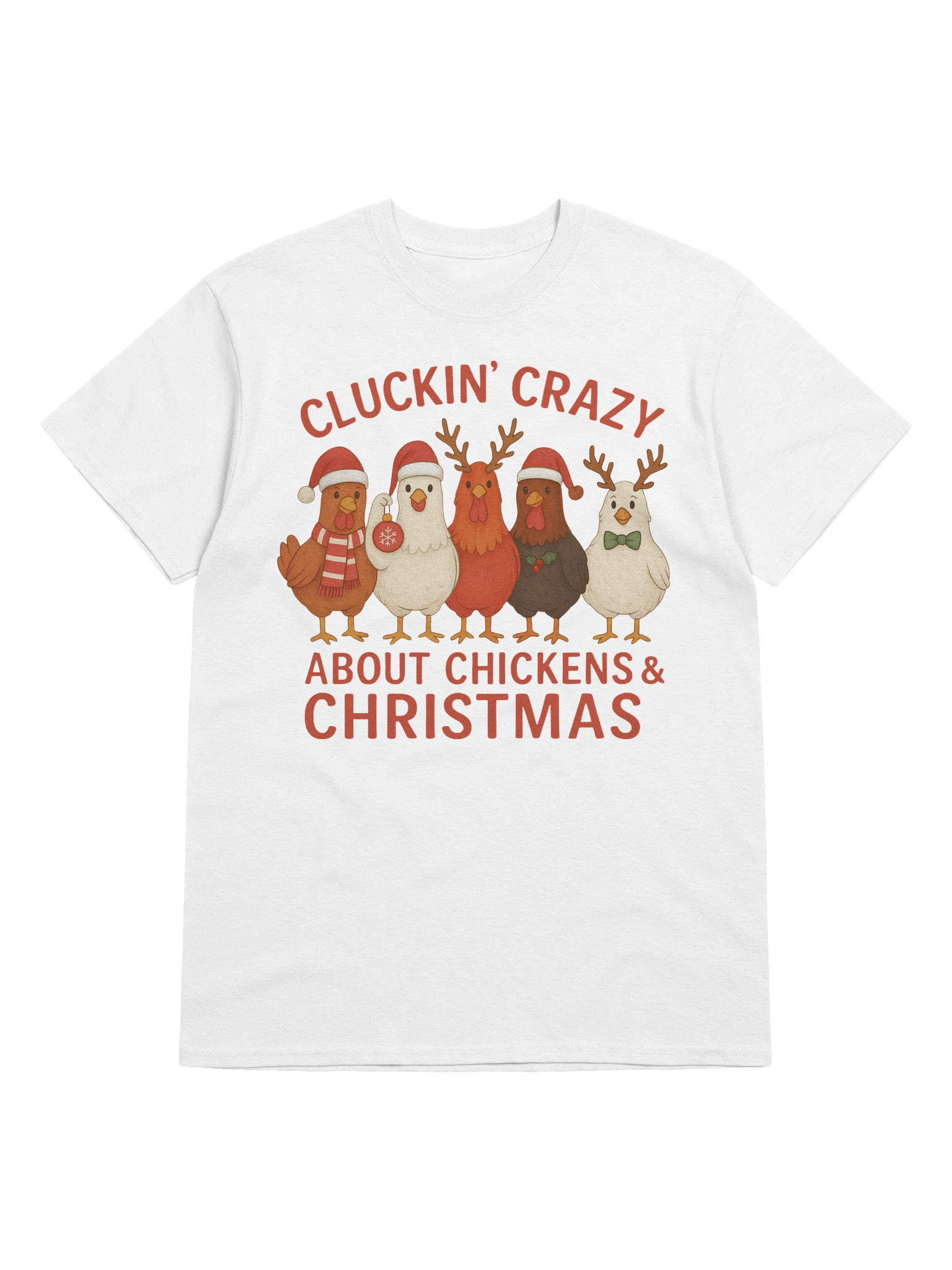 Cluckin' Christmas Chickens T-Shirt product image (5)