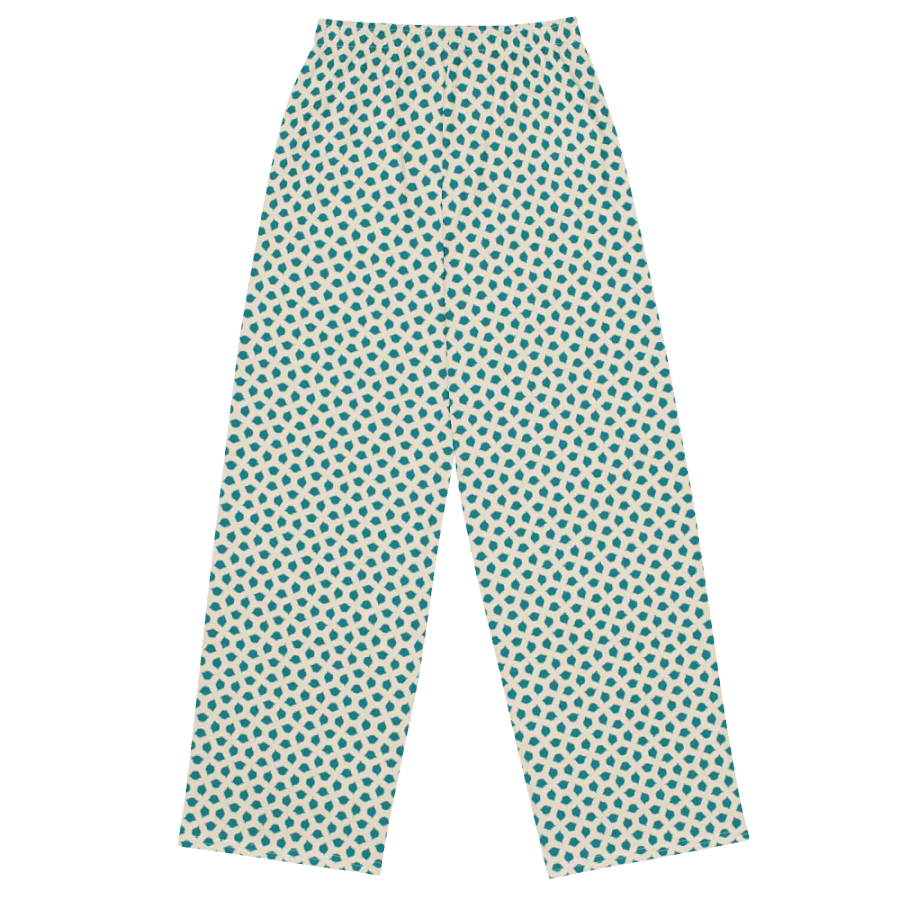 Blue Leaves Wide-Leg Pants product image (4)