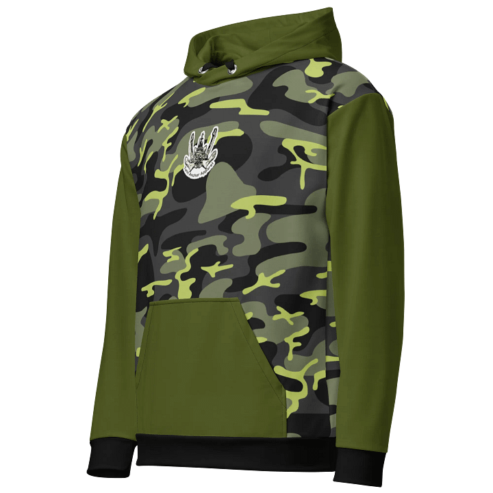 Green & Camouflage Twin Anchor Logo Hoodie product image (2)