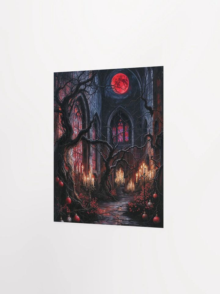 Crimson Moonlit Corridor Poster product image (11)