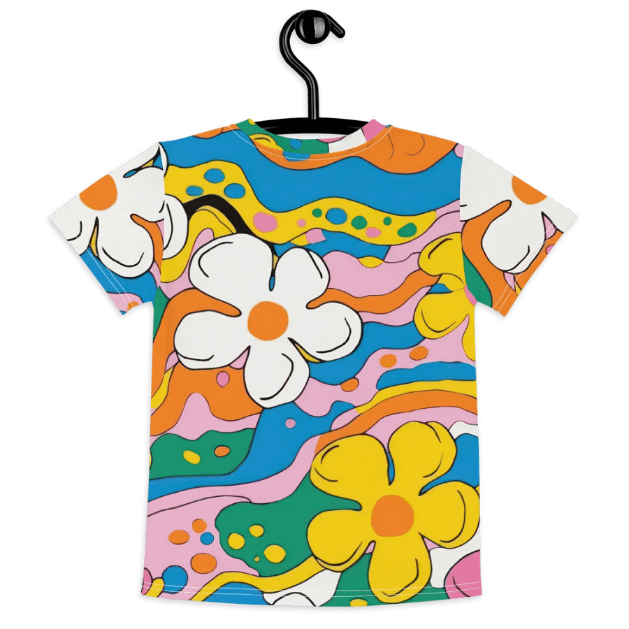 Retro Floral All-Over Print Kids T-Shirt product image (11)