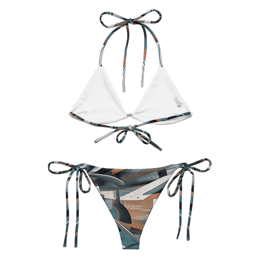 Abstract Lithographic Pattern Design String Bikini - V13 product image (5)