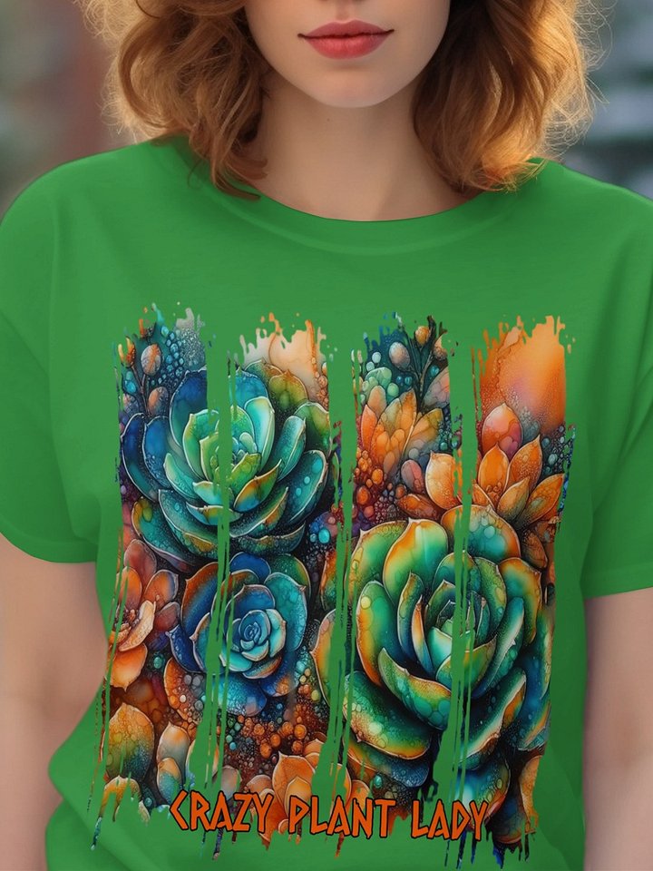Crazy Plant Lady | Plant Lady T‑Shirt | Vintage Crazy Plant Lover Tee product image (1)