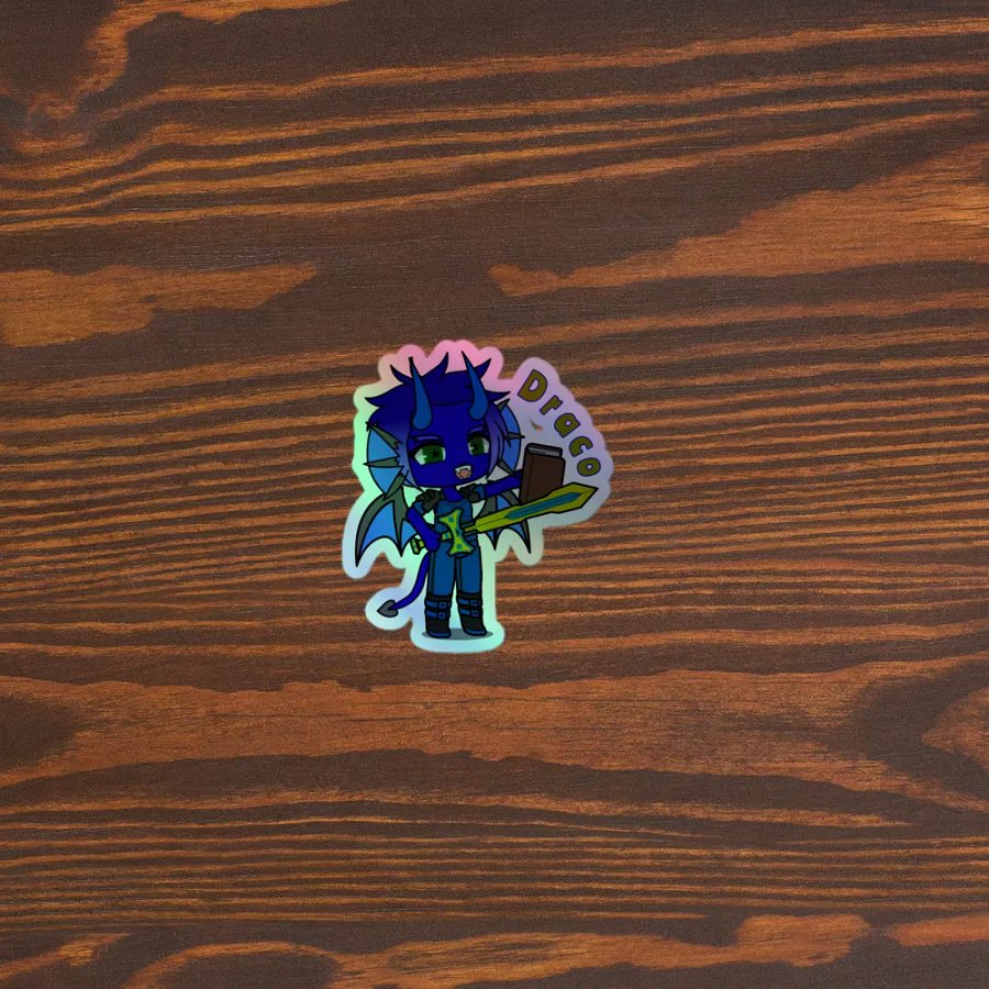 Draco - Dragon of Moonvale - rainbow sticker product image (3)