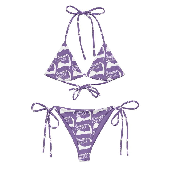 BOURNE to Cape Cod™ | White Logo on Ce Soir | String Bikini – Bold, Beachy & Totally Luxe product image (1)