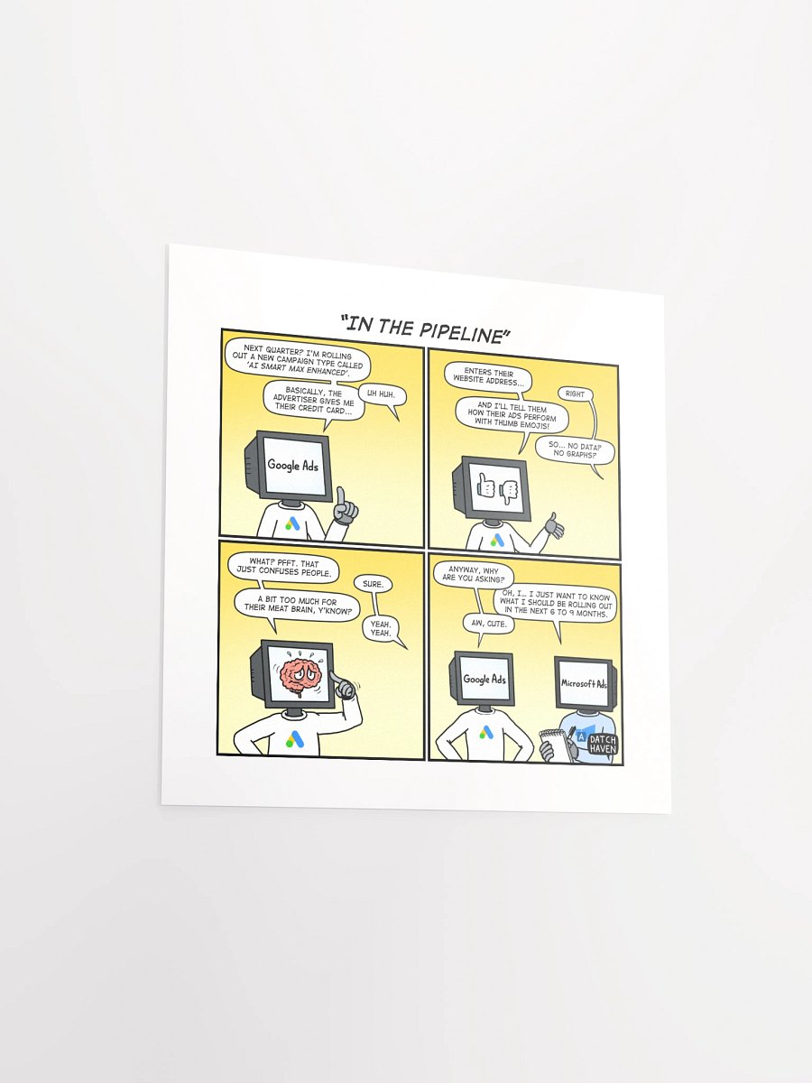 "In the pipeline" poster (square) product image (15)