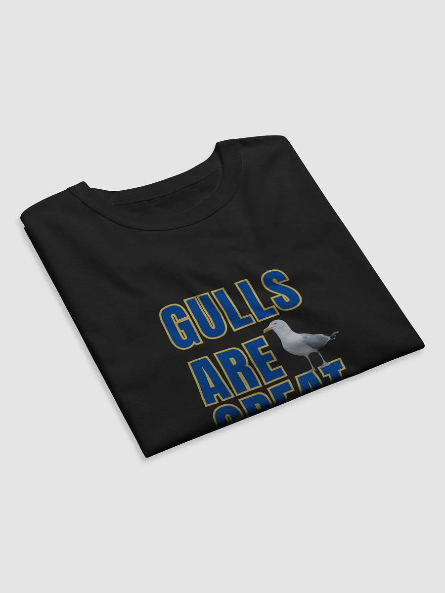 GULLS ARE GREAT Relaxed T-shirt with Blue & Yellow Text product image (20)