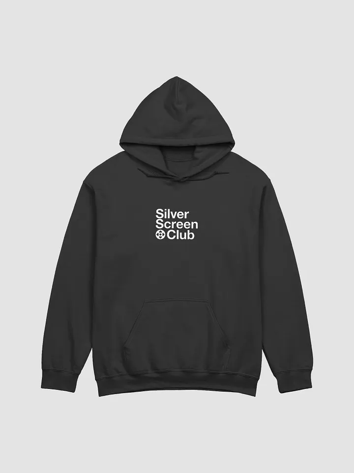 silverscreen.club Stacked Logo CORE Black Hoodie product image (1)