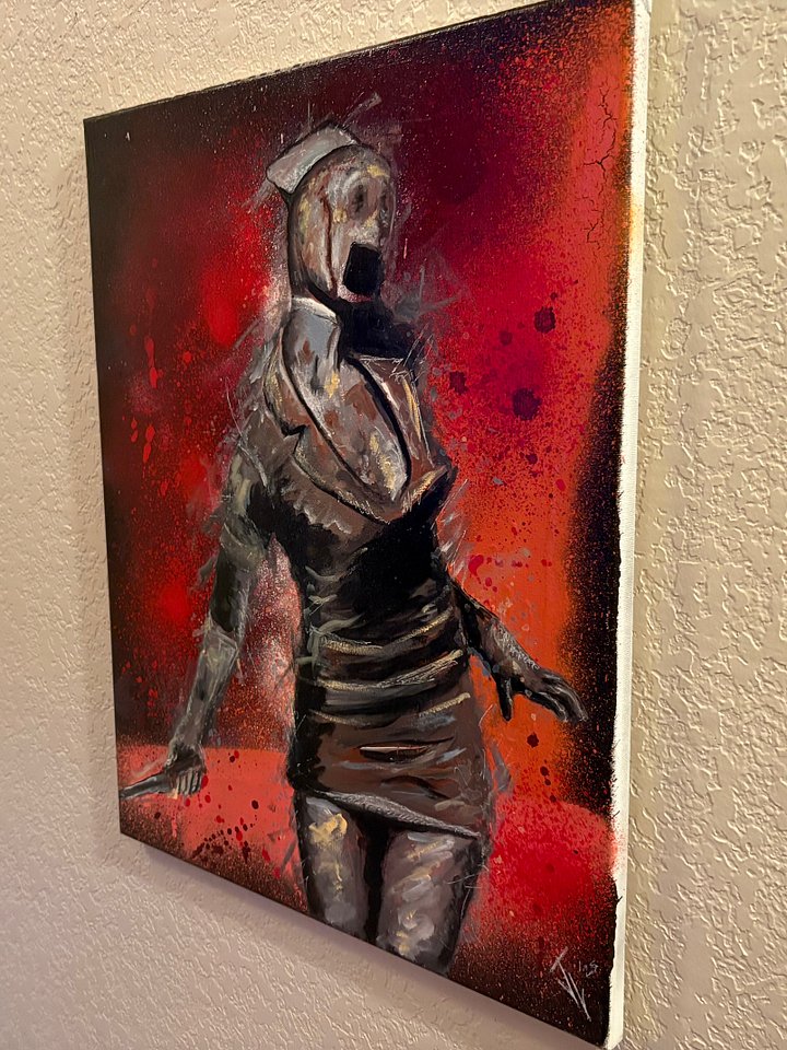 16x20 Silent Hill Nurse - Abstract Horror Painting product image (2)