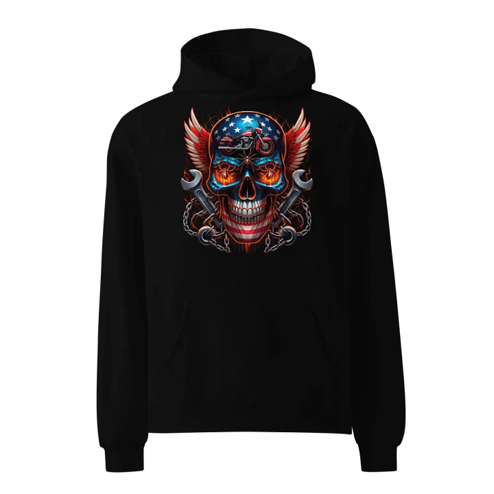 American Spirit Skull Oversized Hoodie #32 product image (1)