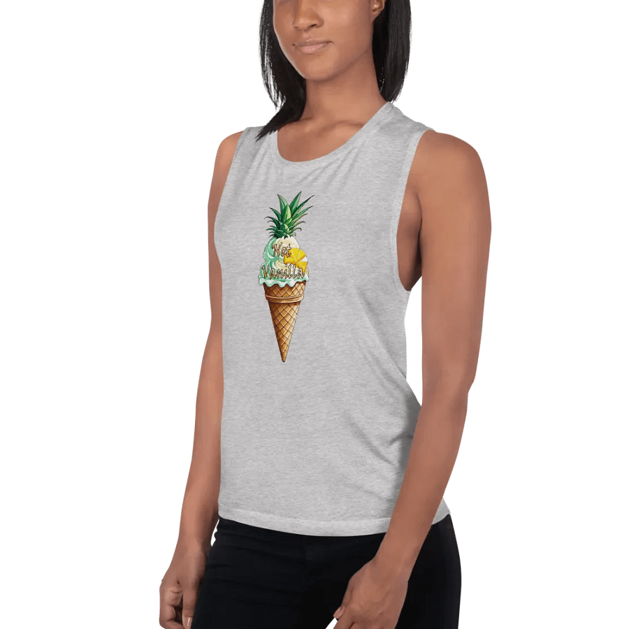 Not Vanilla Ice-cream cone flowy tank shirt product image (14)