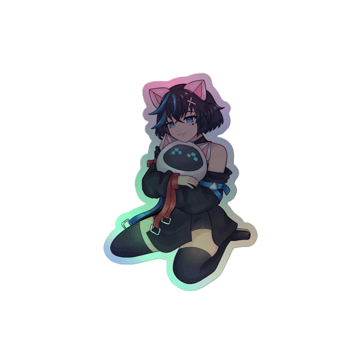 Neko Comfy Holographic Sticker product image (2)
