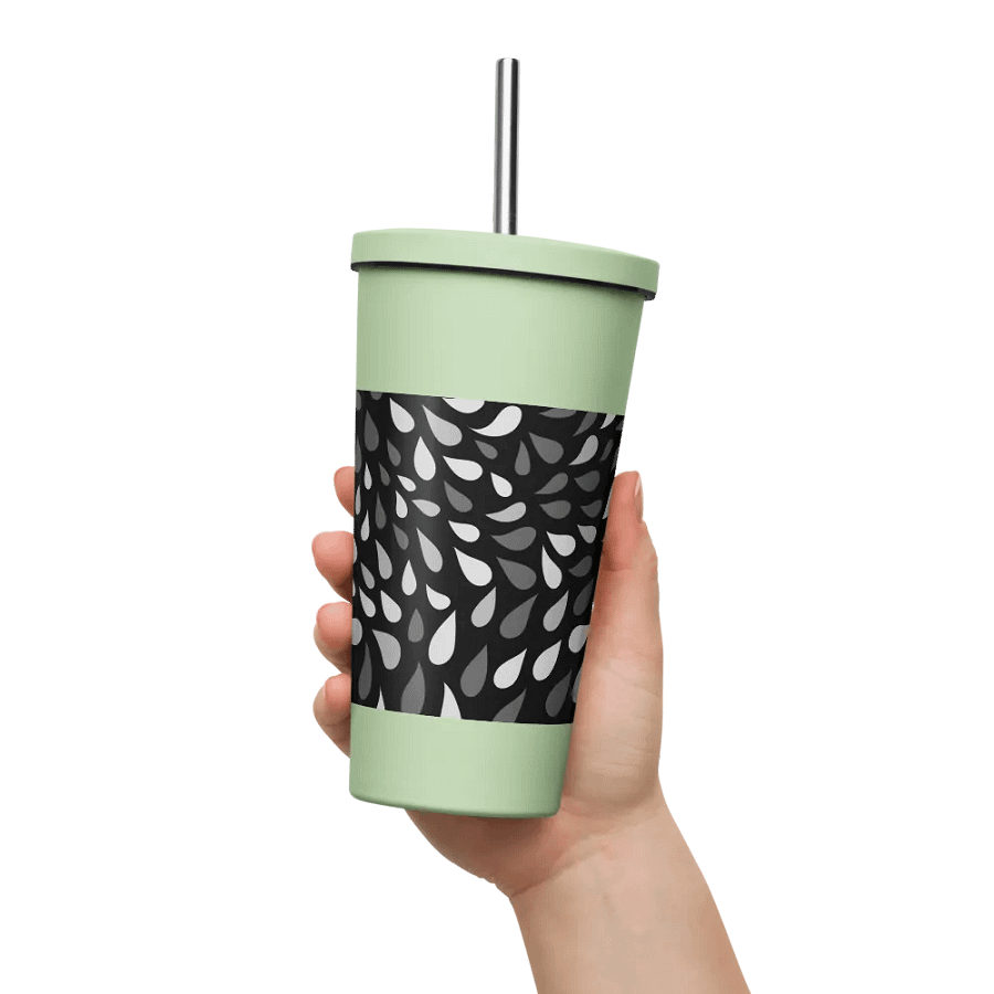 Swirling Monochrome Teardrop Insulated Tumbler product image (11)