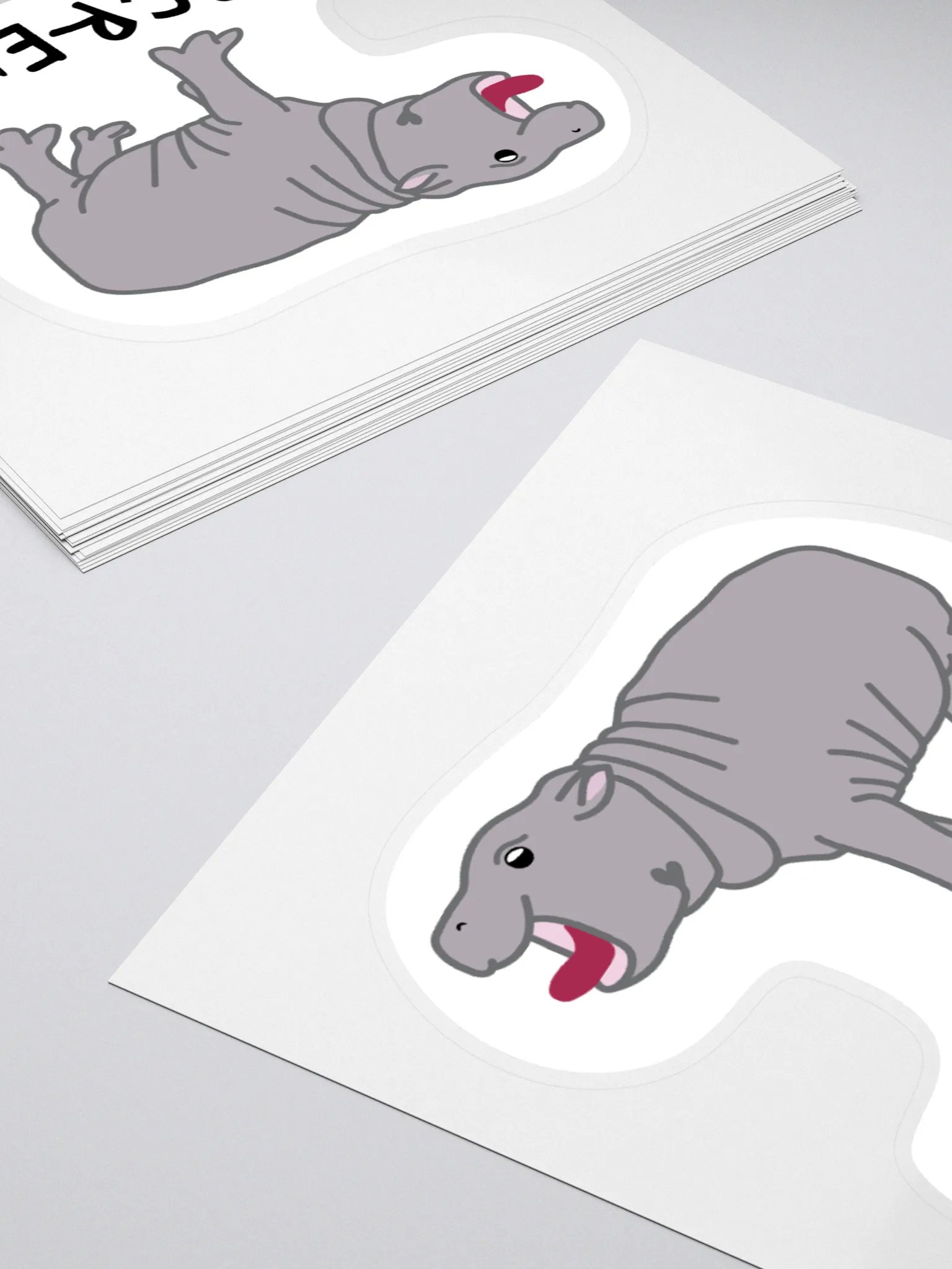 Screaming Hippo Sticker | Funny Animal Merch product image (5)