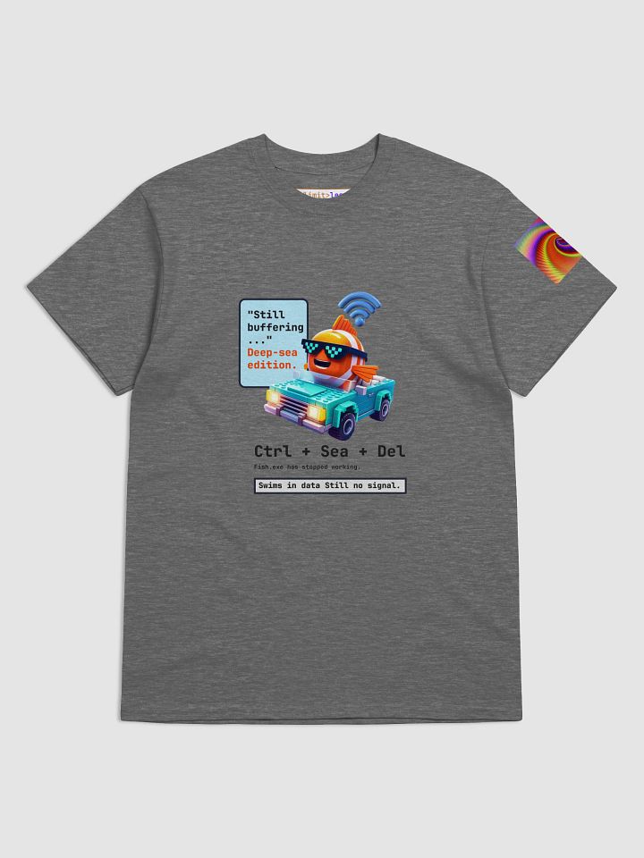 Unisex T-Shirt "Ocean Driver WiFi Search" – Funny Gamer Fish Shirt, Internet Geek Style, Streetwear Cotton Tee product image (3)