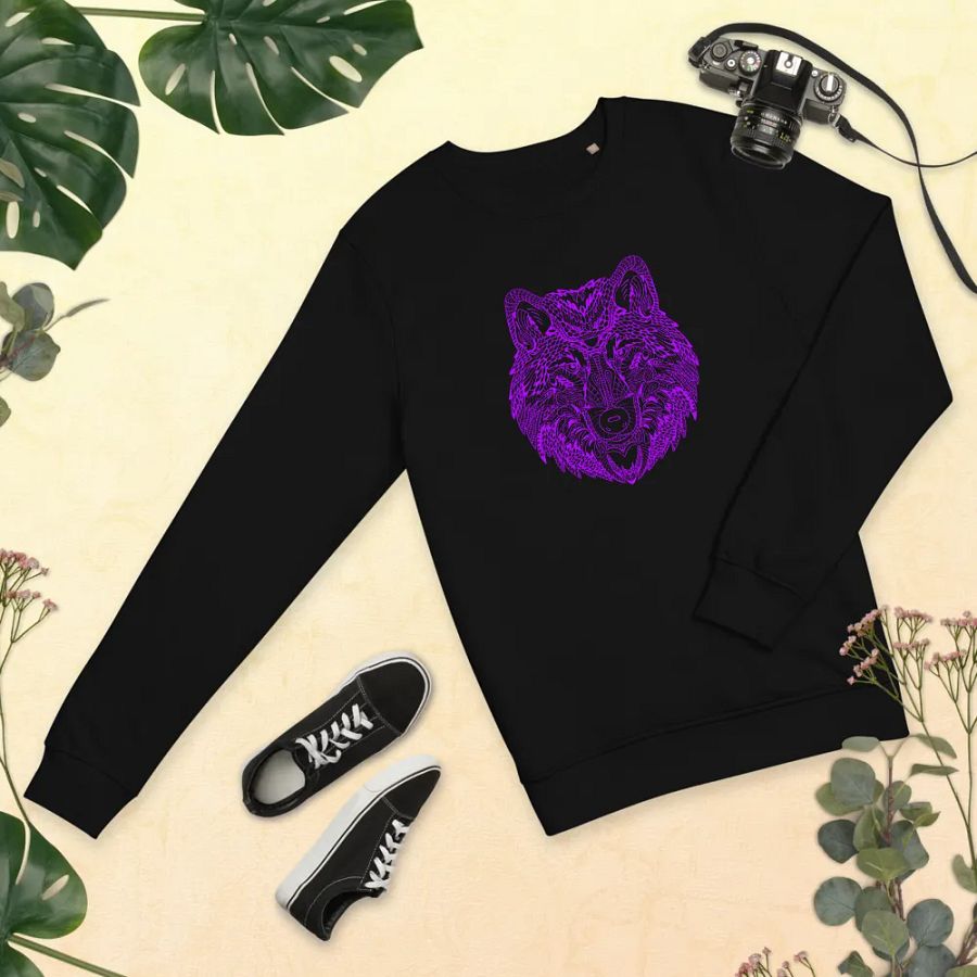 Magenta Wolf Symmetry Sweatshirt product image (12)