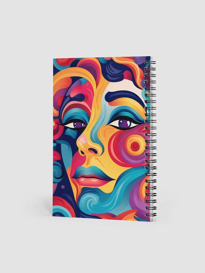 Vibrant Spiral Notebook - Abstract Female Face Art product image (2)