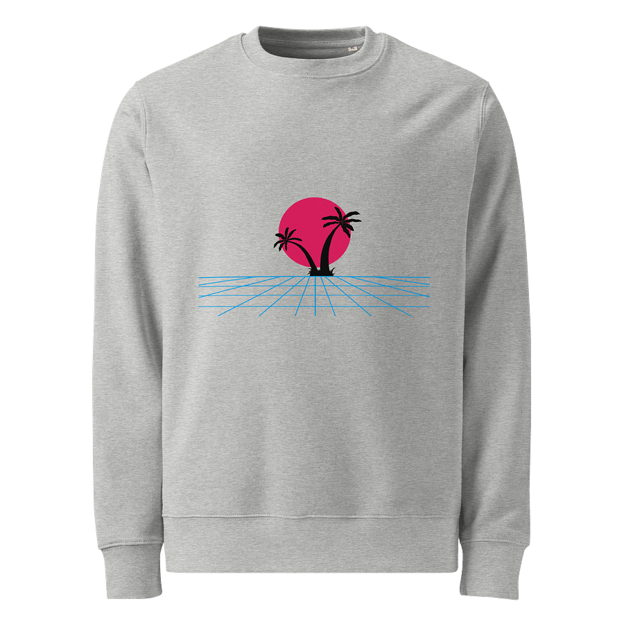 Retro Sunset Palm Organic Sweatshirt product image (1)