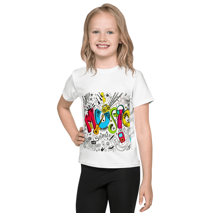 Kids Crew Neck T-Shirt Music Icons All-Over Print product image (1)