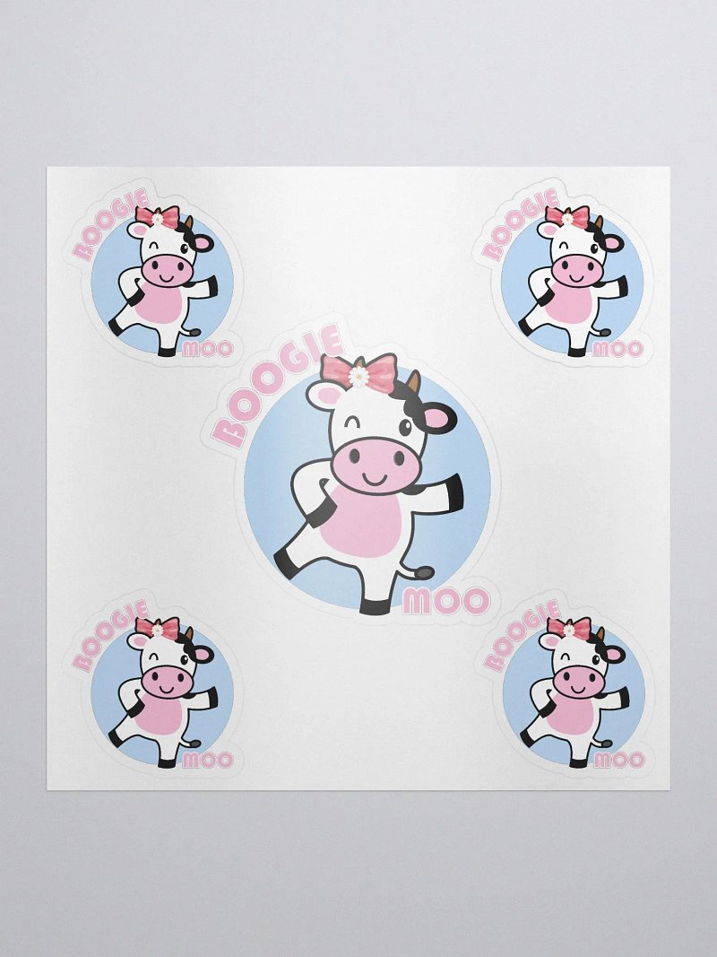 Boogie_Moo Kiss Cut Sticker
