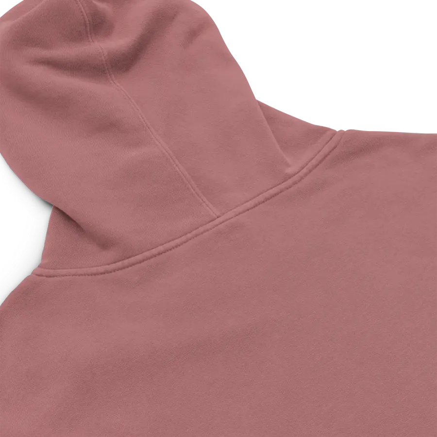 HEADPHONES ON (maroon bubble design 2) embroidered pigment hoodie product image (9)