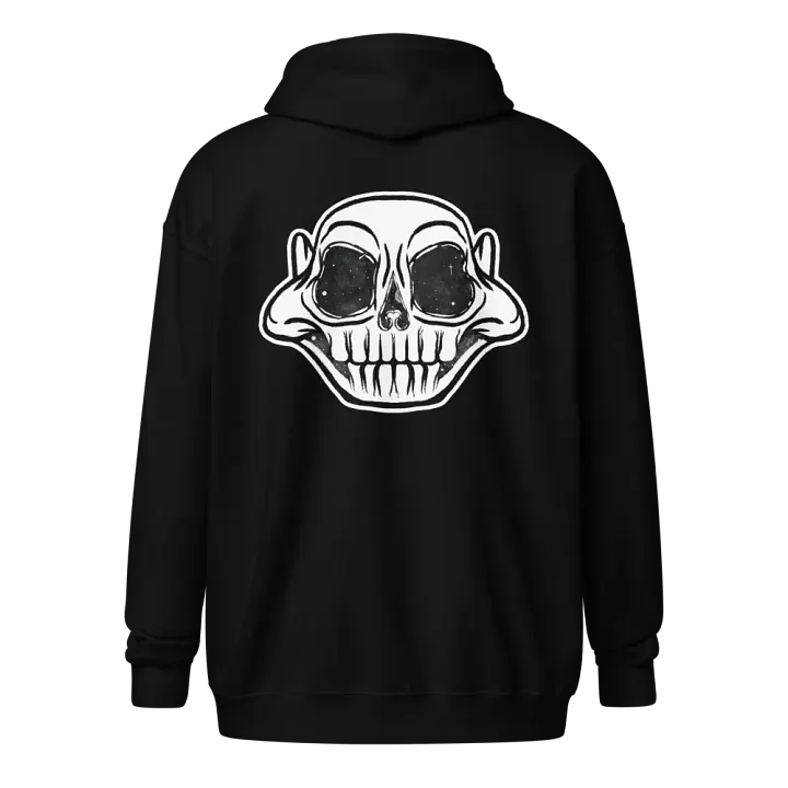 Grinning Skull Unisex Zip Hoodie product image (1)