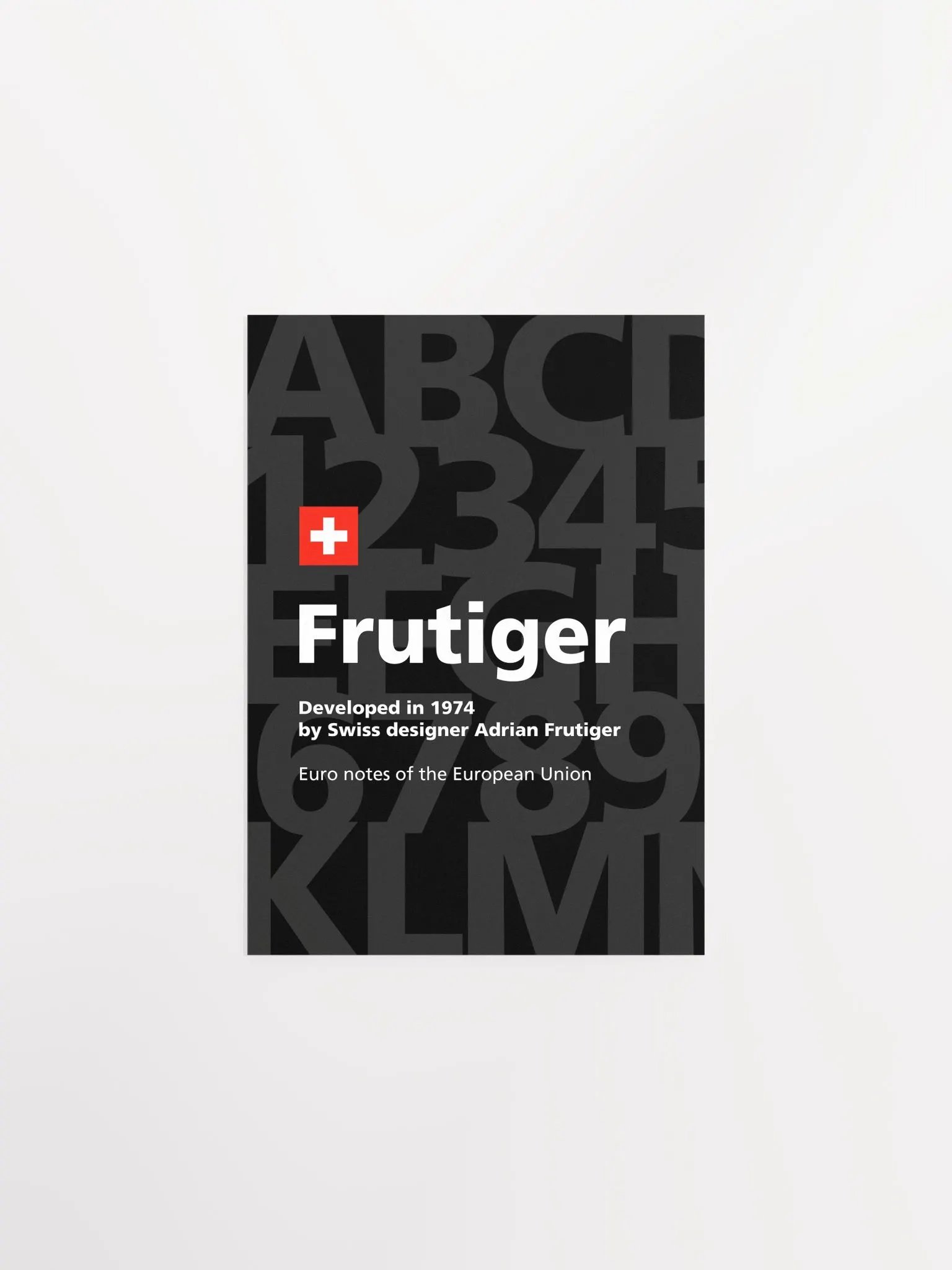 Frutiger font, 1974 — design typography poster, abstract print, aesthetic art poster, modern poster, typography wall decor, 1950s poster product image (6)