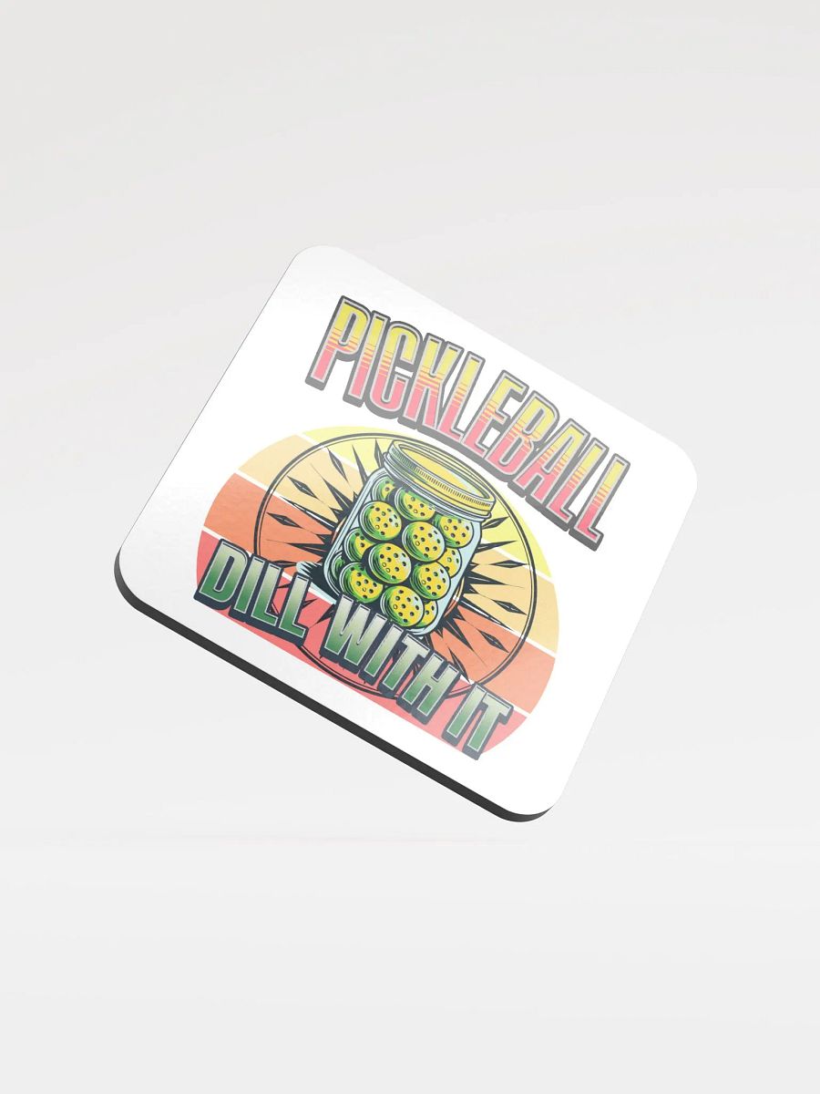 Dill With It Pickleball Cork Coaster product image (1)