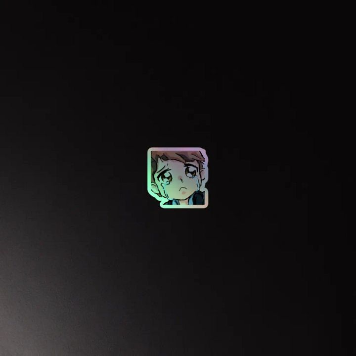 Chaabbz Sad Holographic Emote Sticker product image (4)
