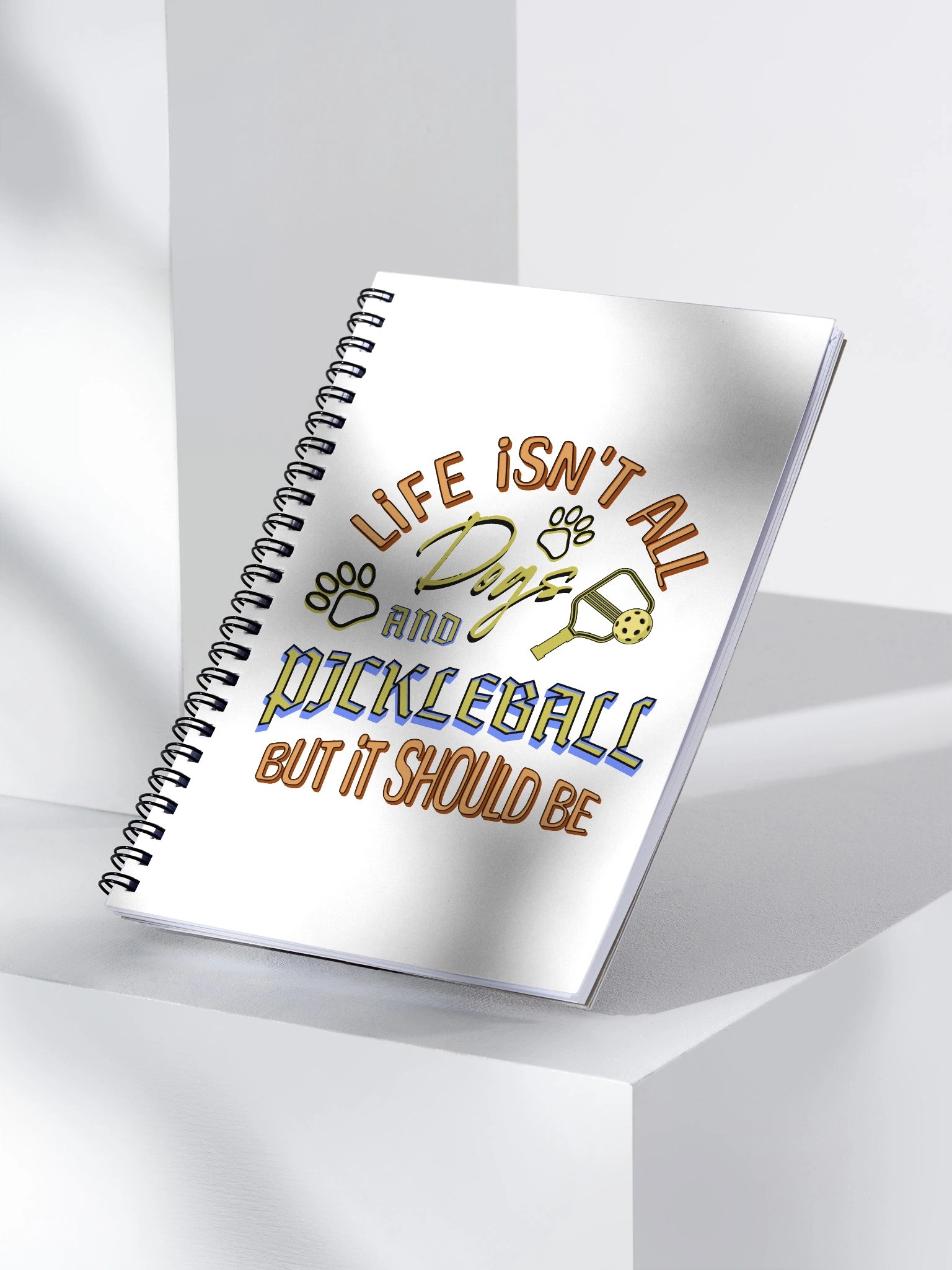 Life Isnt All Dogs And Pickleball Spiral Notebook product image (3)