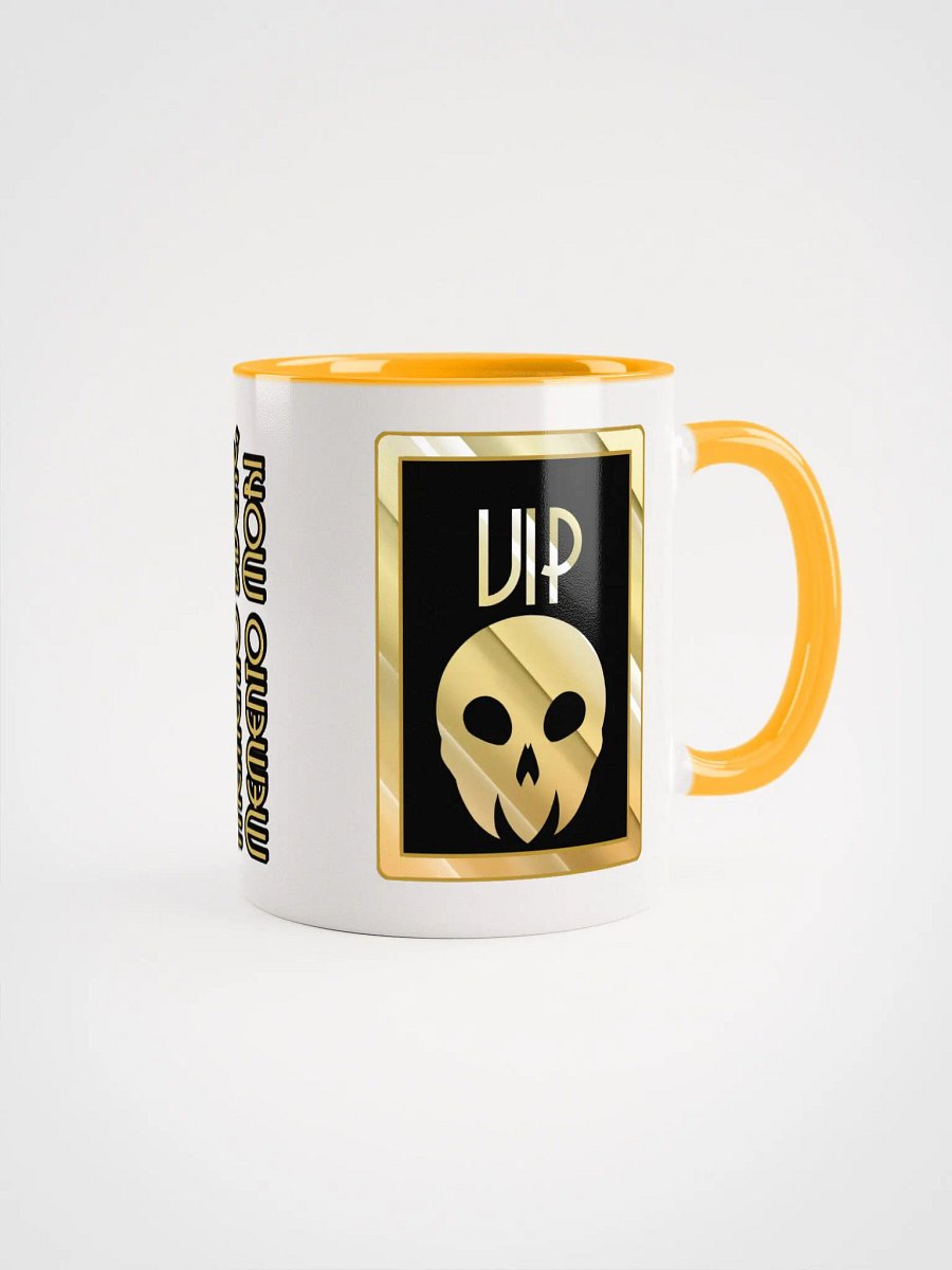 Hotel Calaveras VIP Ceramic Mug (White & Gold-Yellow) product image (1)