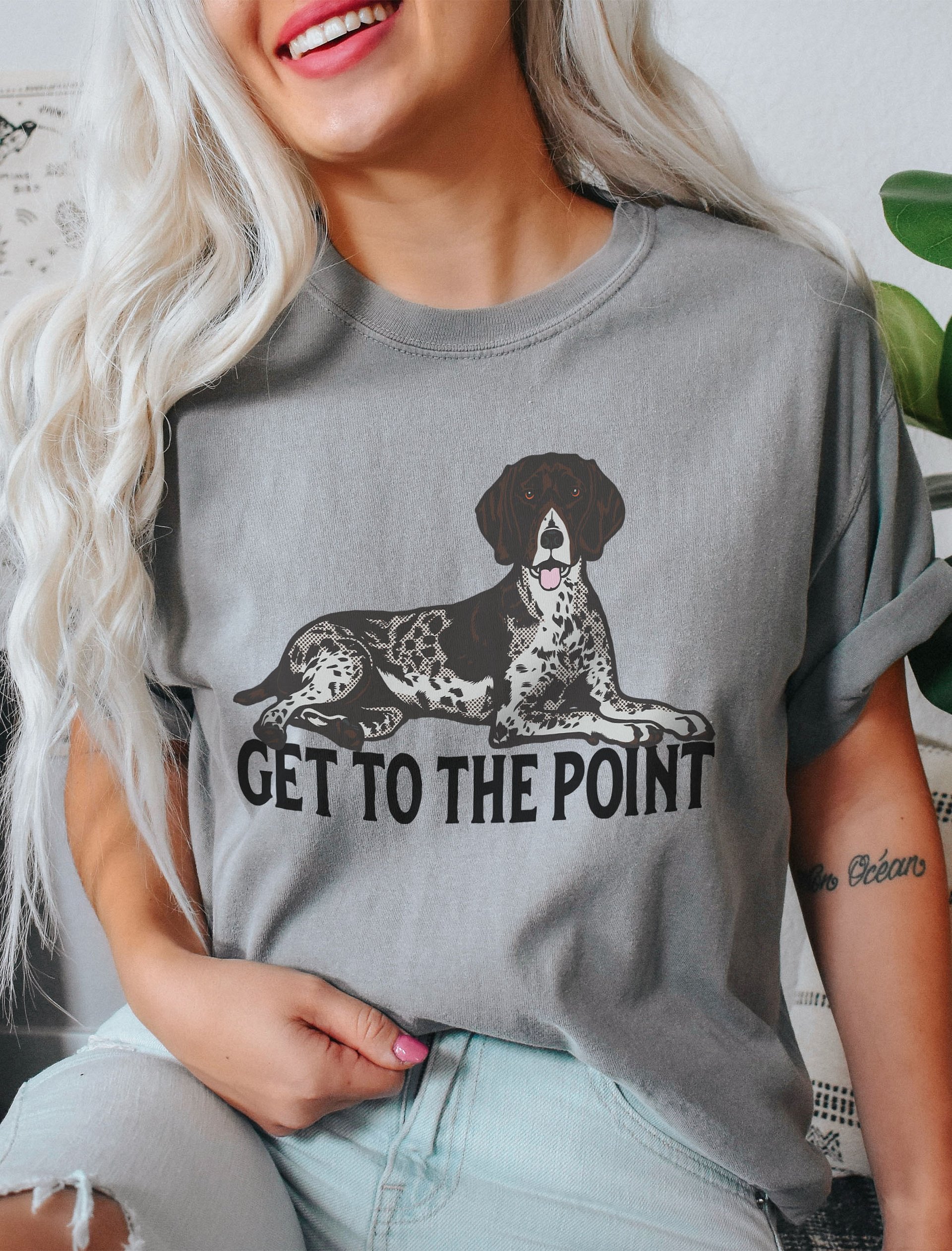 Get to the Point T-Shirt of a German Shorthaired Pointer | Funny T-Shirt for GSP Paw-rents product image (20)