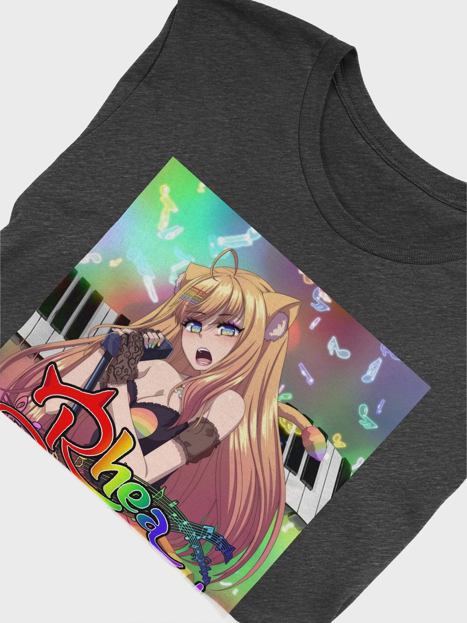 🌈Rhea Rainbow LIVE Grey Heather Supersoft T-Shirt! product image (5)