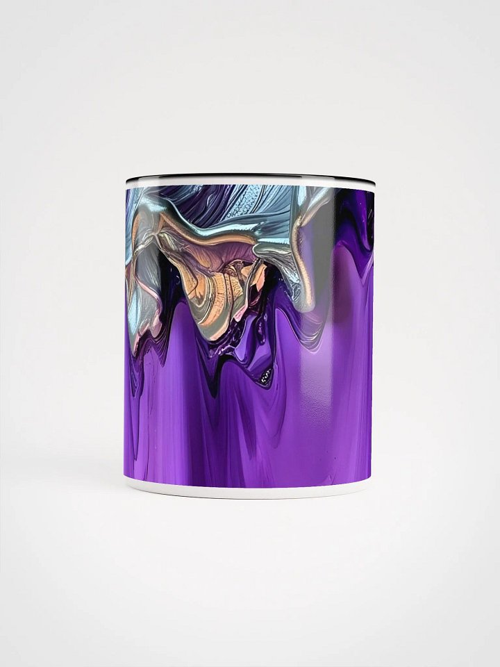 Purple & Melted Metallic Painted Accent Color Ceramic Mug product image (2)