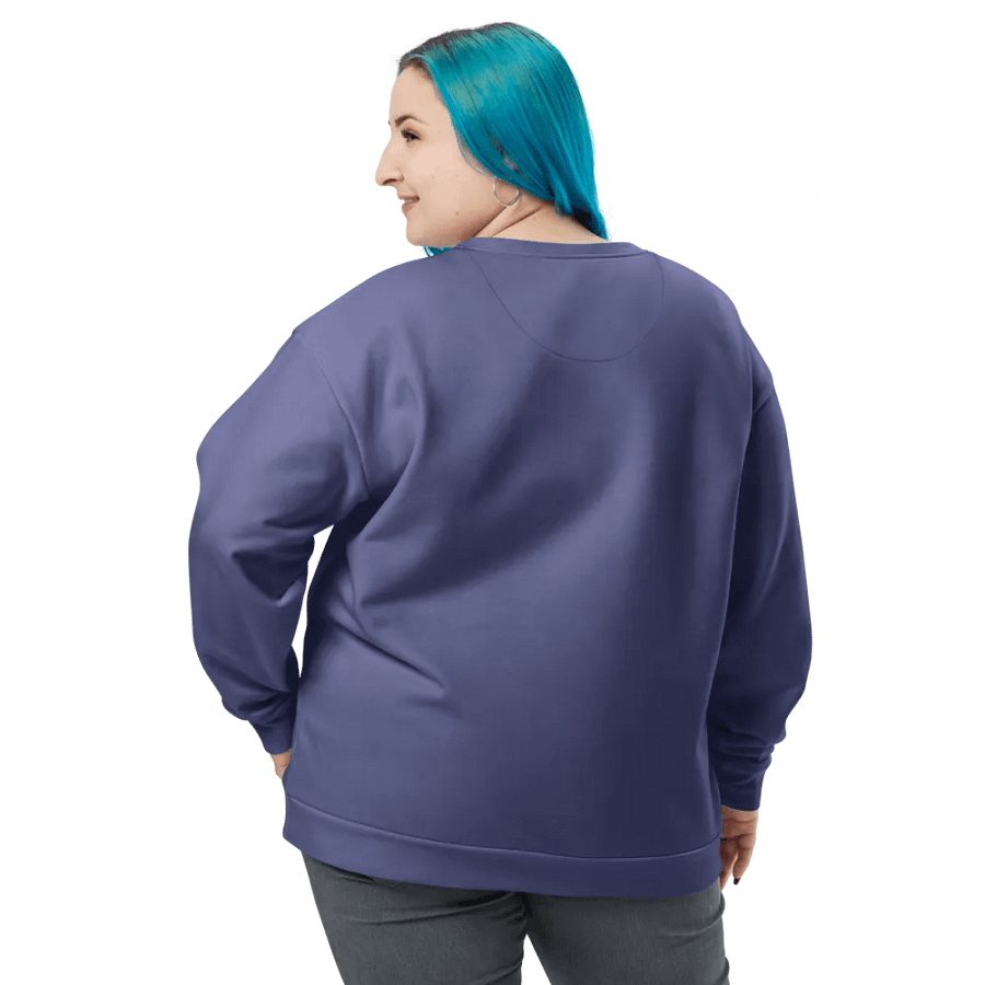 Plain Dark Purple Soft Summer Unisex Recycled Polyester Heavyweight Premium Sweatshirt by Treasure Pie product image (11)