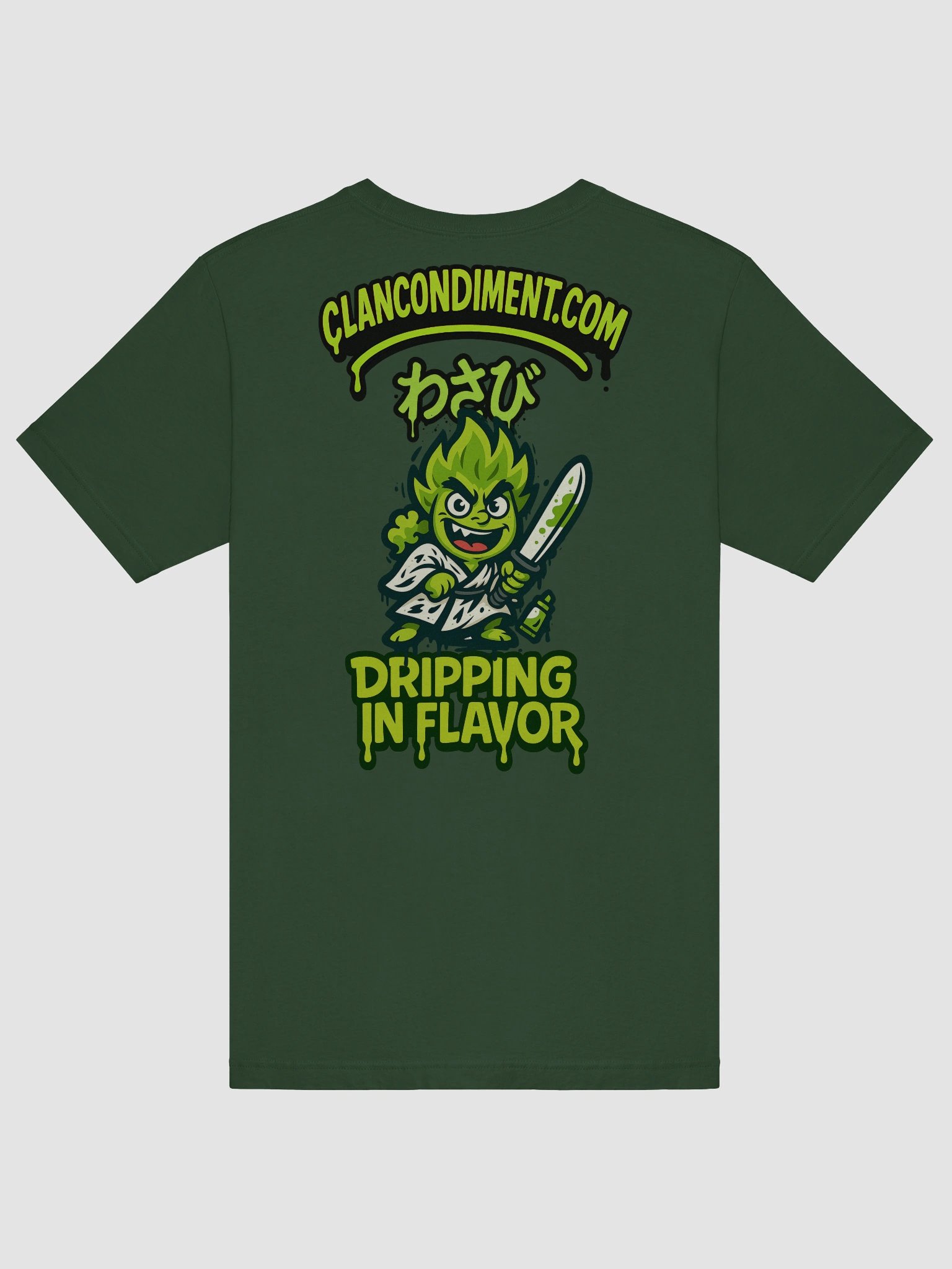 Wasabi Warrior Chibi Tee | Front Crest + Full Back Print product image (5)