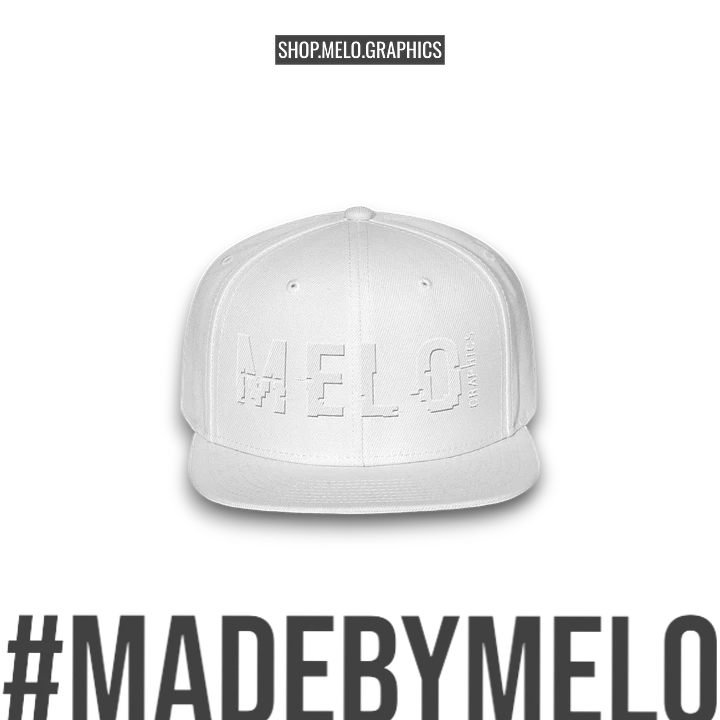 MELOgraphics Classic: Whiteout - Snapback Hat | #MadeByMELO product image (1)