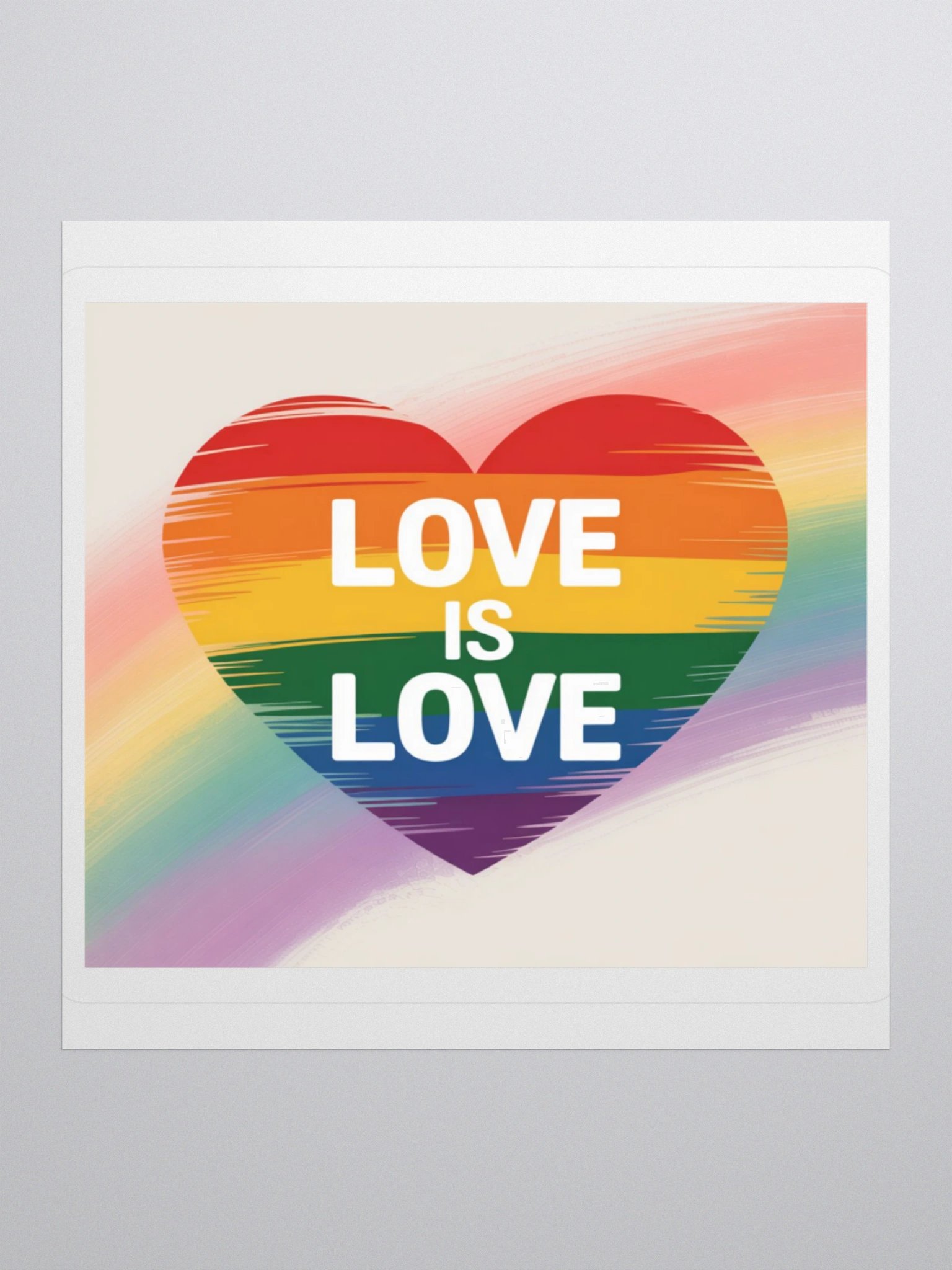 Exclusive "Love is Love" Rainbow Pride Sticker by TDS Music - Celebrate Inclusivity product image (2)