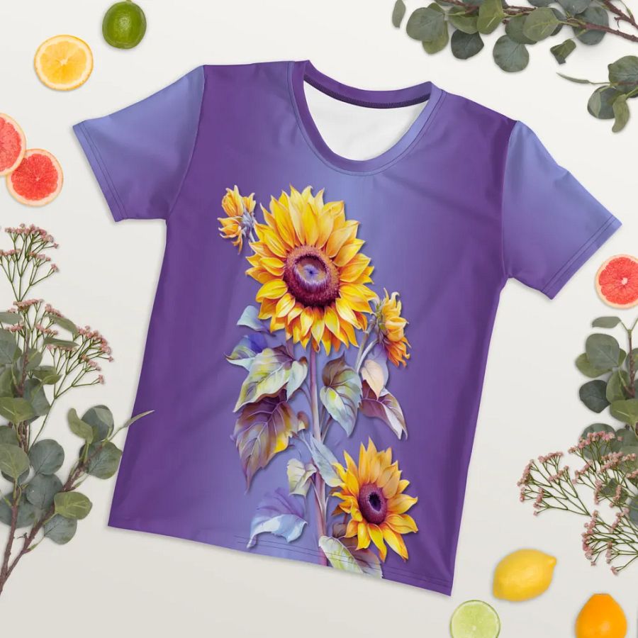 Floral Themed All Over Print T-shirt product image (7)
