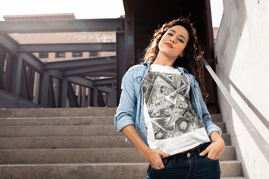 Abstract Monochrome Triangles Unisex T Shirt product image (2)