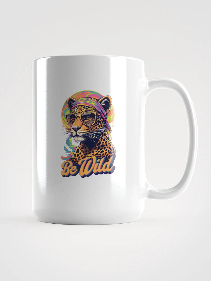 Groovy "Be Wild" Psychedelic Leopard Mug product image (1)