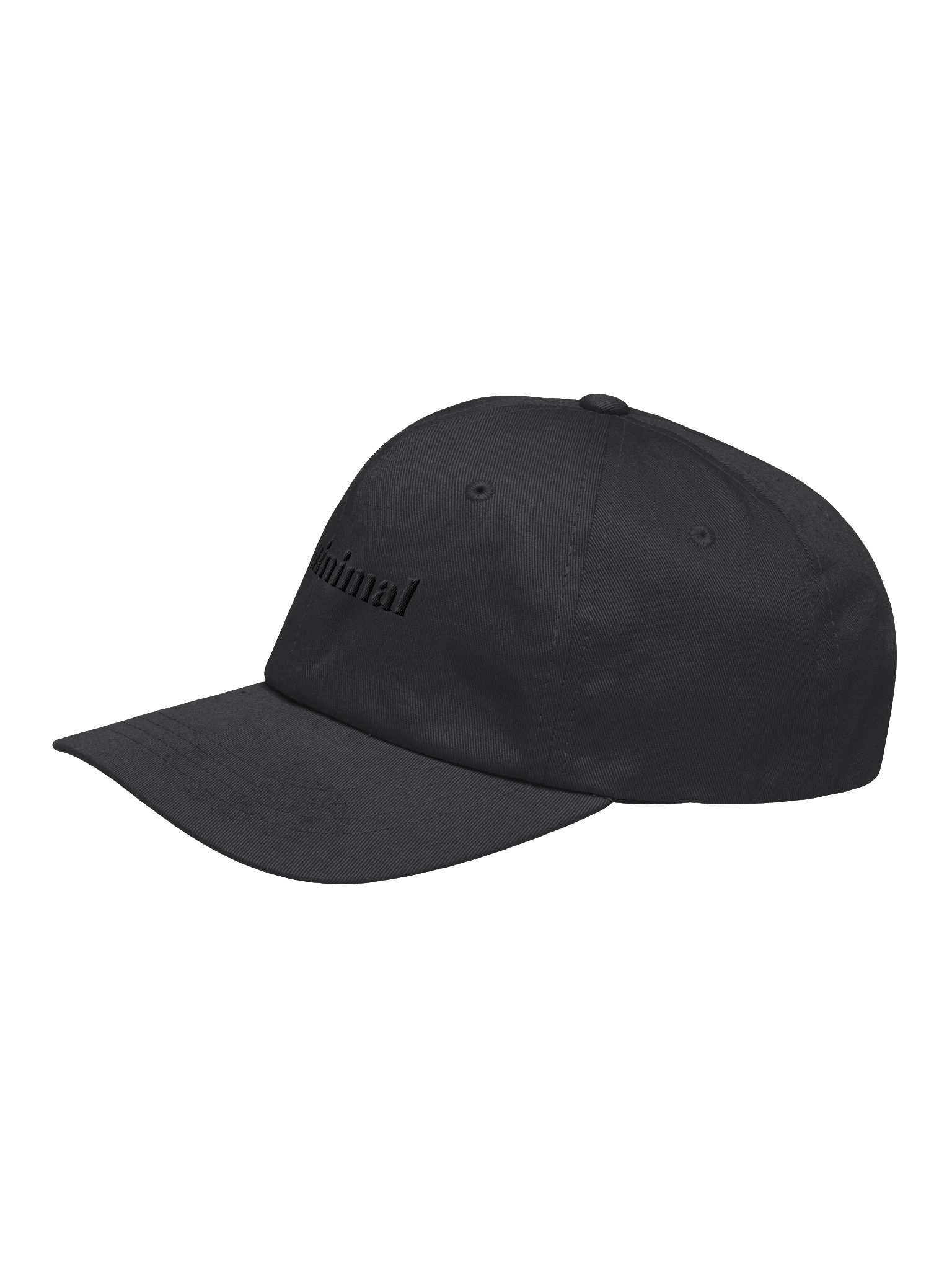001: black stitched dad hat product image (3)