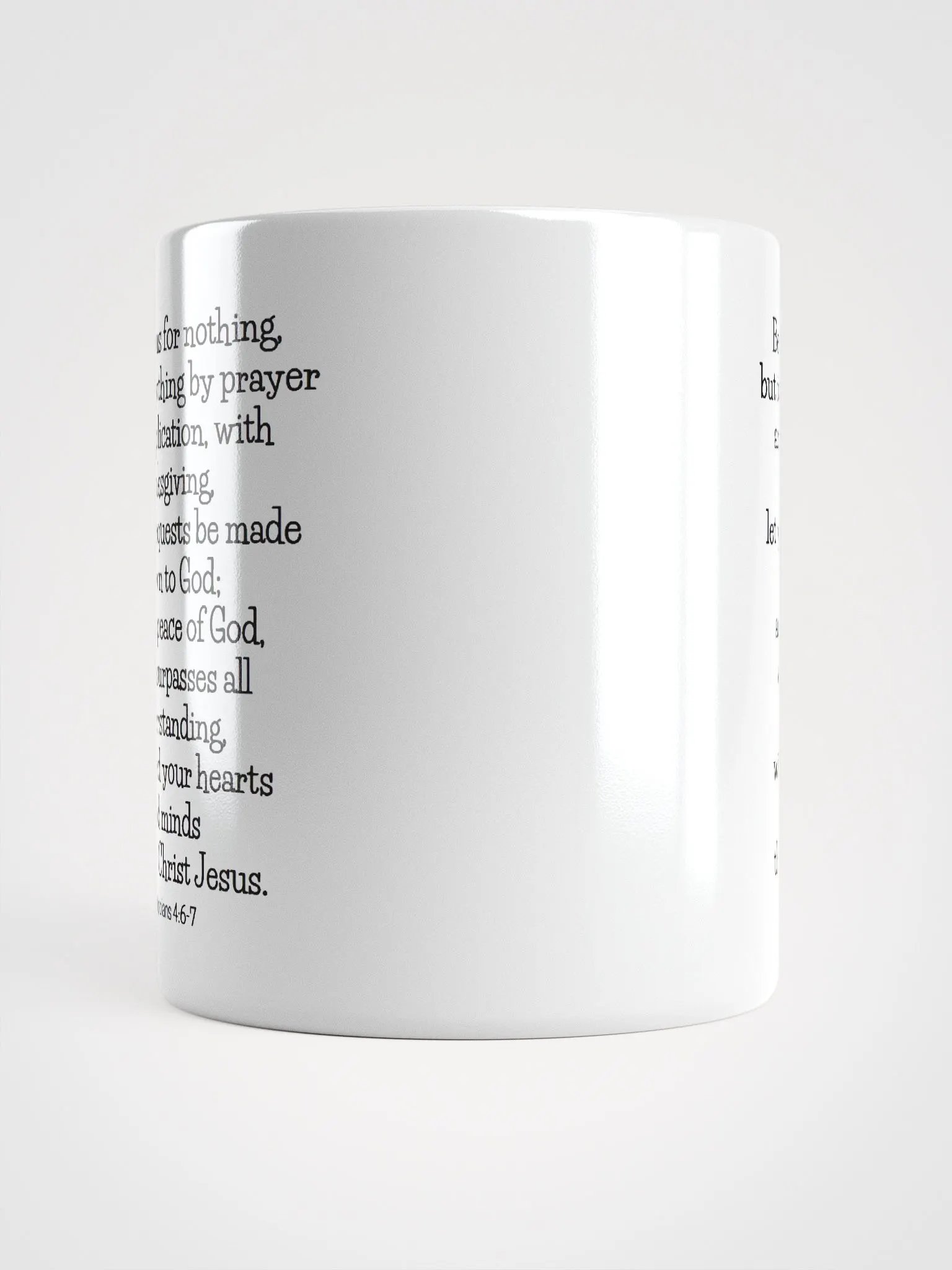 Be Anxious For Nothing, But In Everything By Prayer Philippians 4:6 White Glossy Mug 11/15/20oz product image (5)
