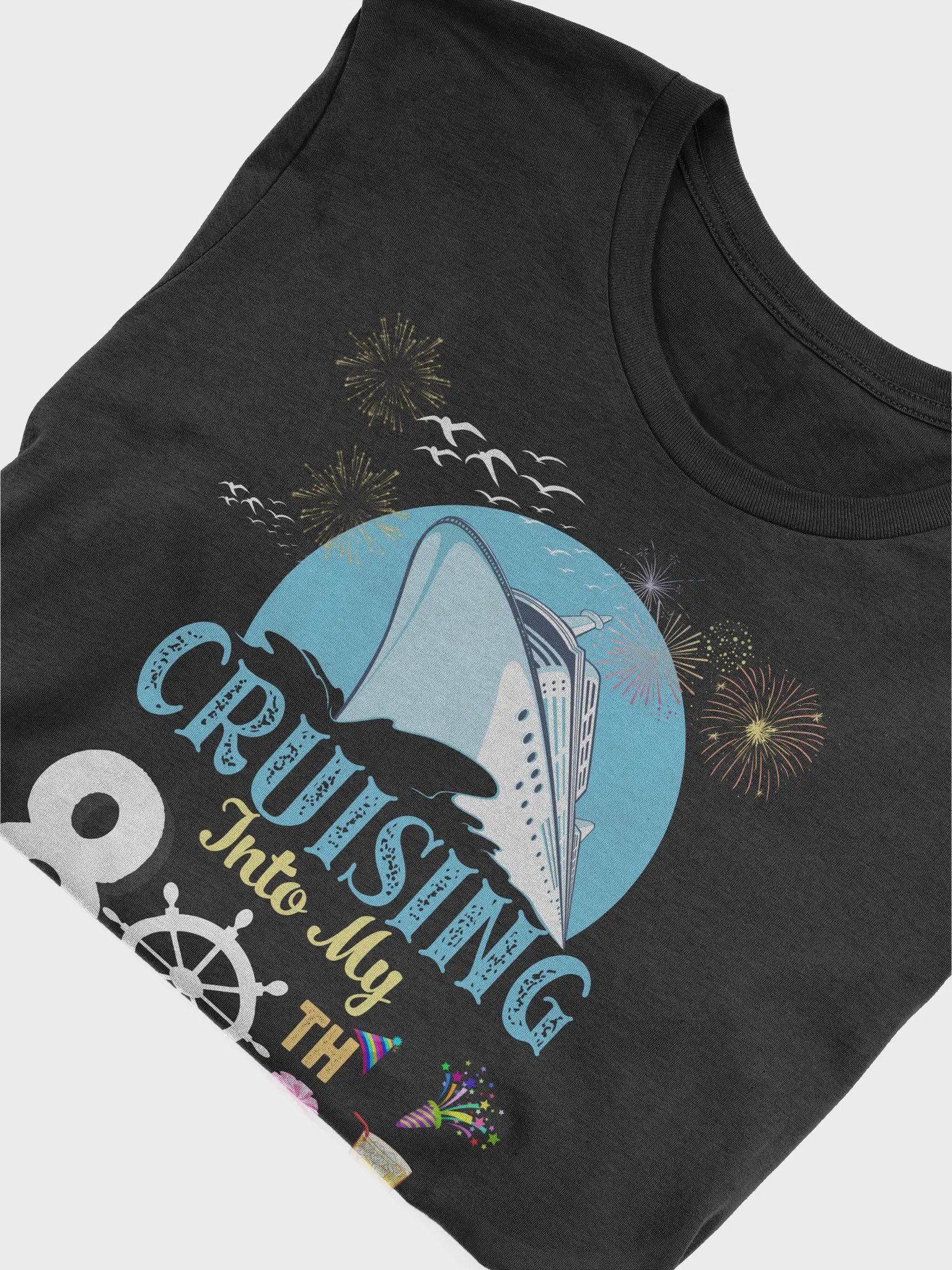 Cruising Into My 80 Happy 80th Birthday Cruise T-Shirt product image (5)