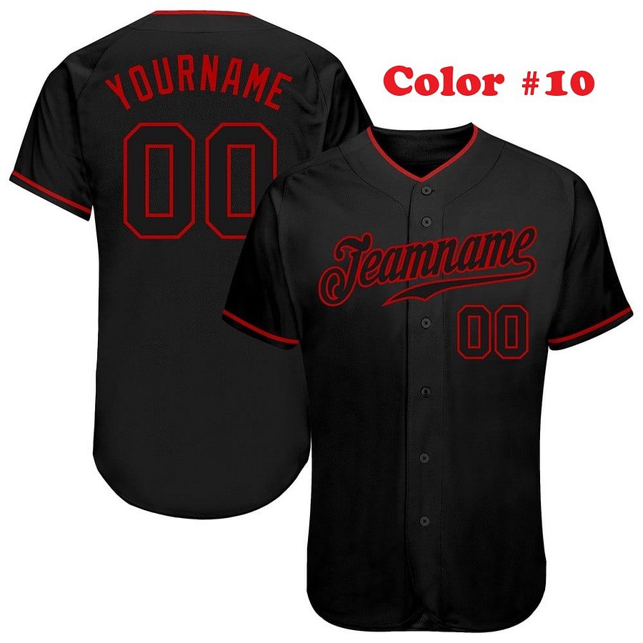 Authentic Baseball Jersey, Custom Baseball Jersey, Personalized Sport Jersey, All Color With No Lines product image (5)