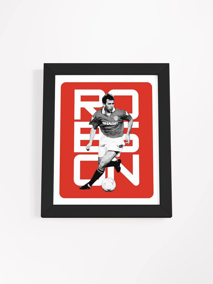 Bryan Robson BW Manchester United Name Art Framed Print product image (2)