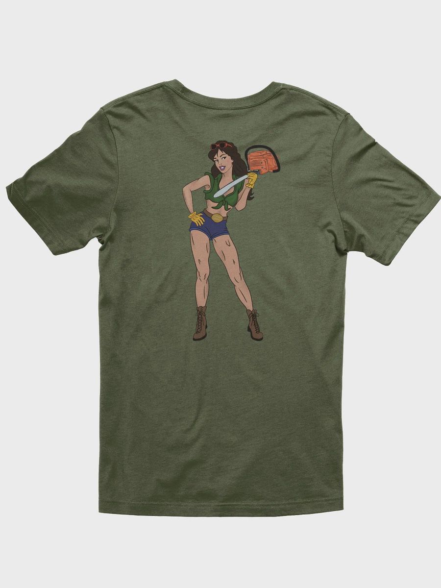 Brunette Chainsaw Betty Pinup Unisex T-Shirt product image (3)