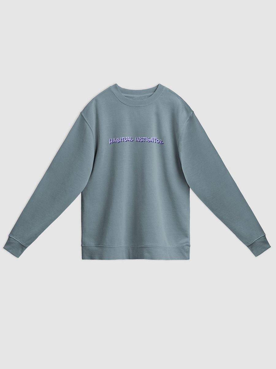HABITUAL INSTIGATOR (lilac long-line design) printed pigment crewneck product image (21)
