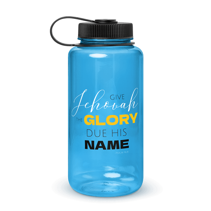 "Give Jehovah the Glory Due His Name | Psalm 96:8|" Wide Mouth Water Bottle product image (1)